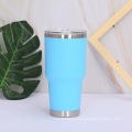 30oz Wholesale glitter vacuum double wall insulated curve car cup stainless steel tumbler with sliding lid